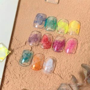 Marble Ink Blooming Nail Art