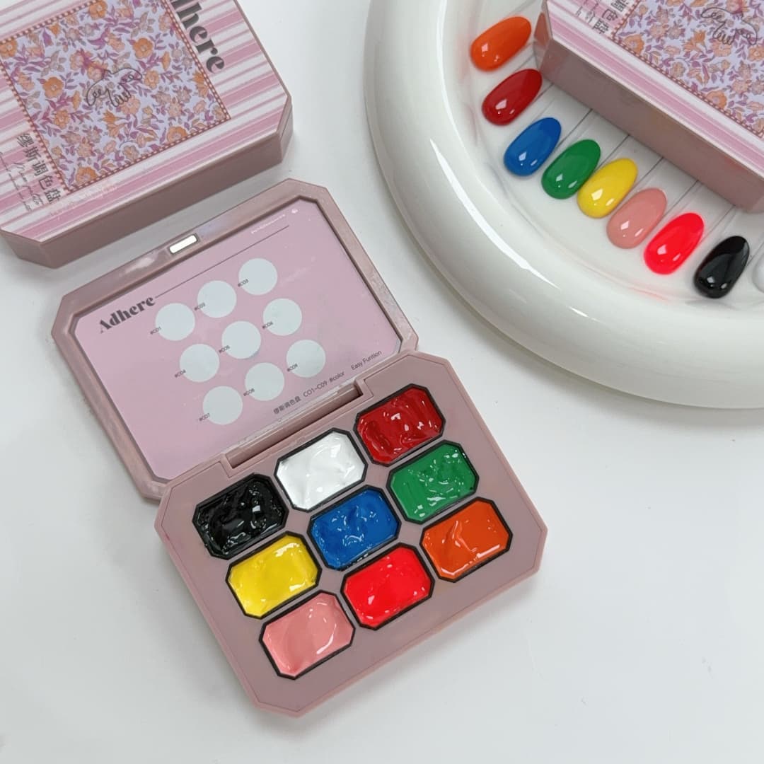 9 Colors Play Palette Painting Ombre Stamping Gel 3 IN 1 - Image 2
