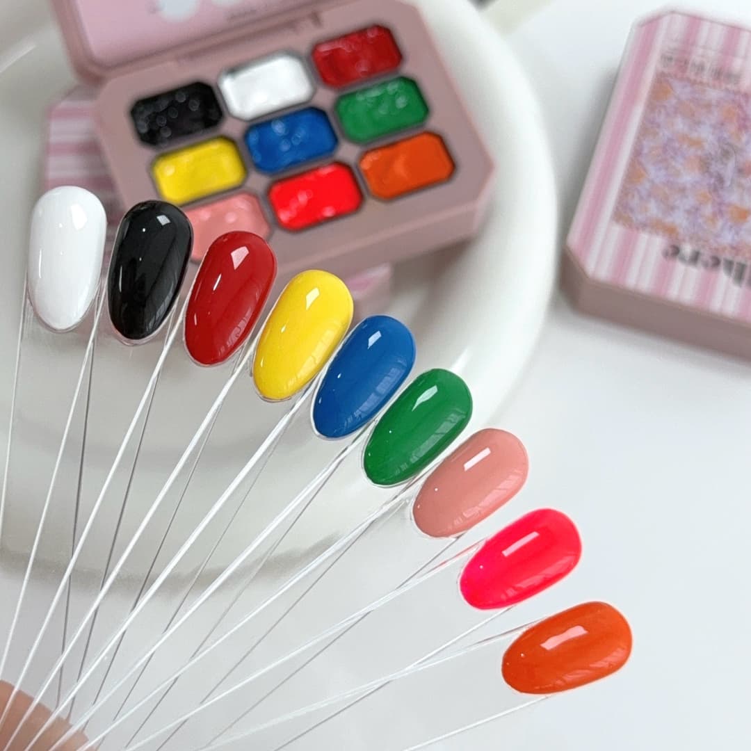 9 Colors Play Palette Painting Ombre Stamping Gel 3 IN 1 - Image 3